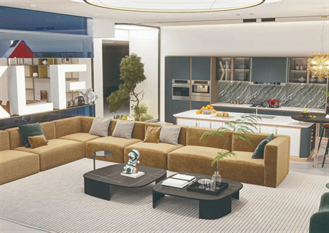 HIMALAYA居住空间设计奖丨易构易设计&365WMSPORTS：客餐厨一体化空间-无界之居